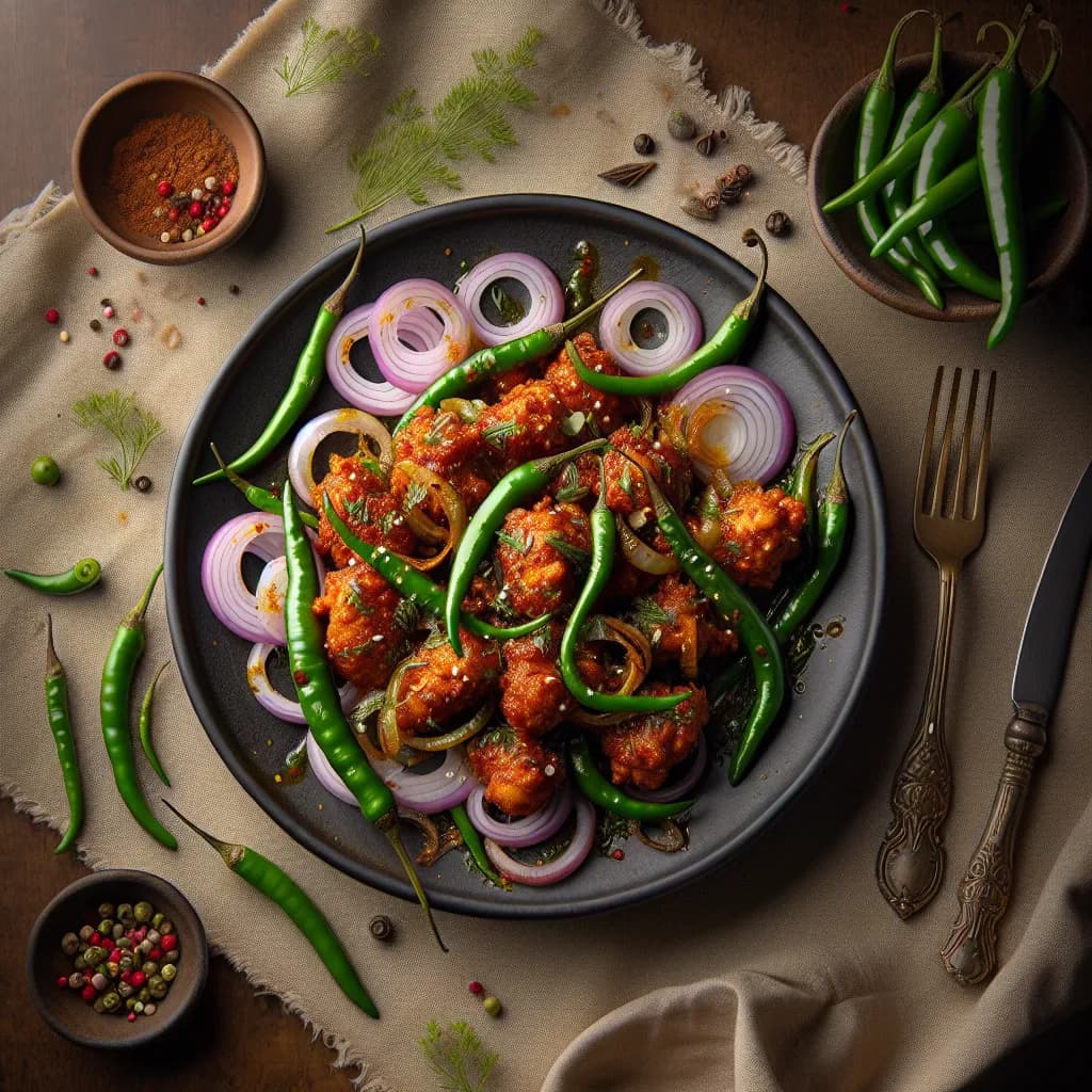 Spicy Coriander Chicken Fry