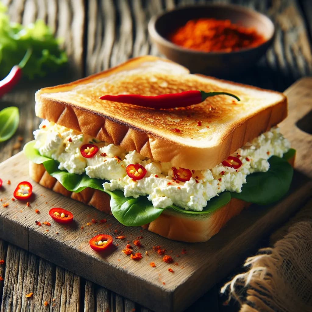Spicy Cottage Cheese Sandwich