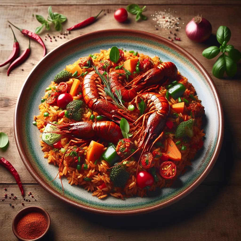 Spicy Crayfish Jollof Rice