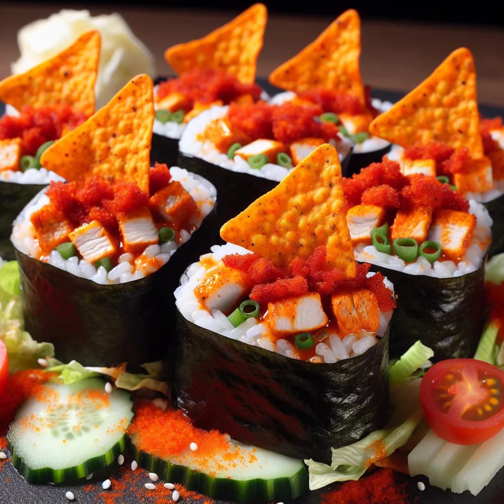 Spicy Doritos Chicken Sushi Salad