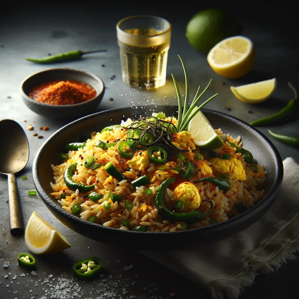 Spicy Egg and Rice Stir-Fry