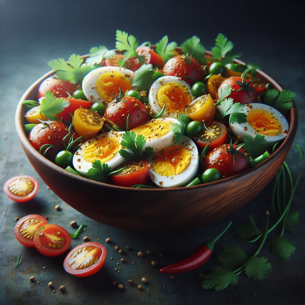 Spicy Egg and Tomato Salad