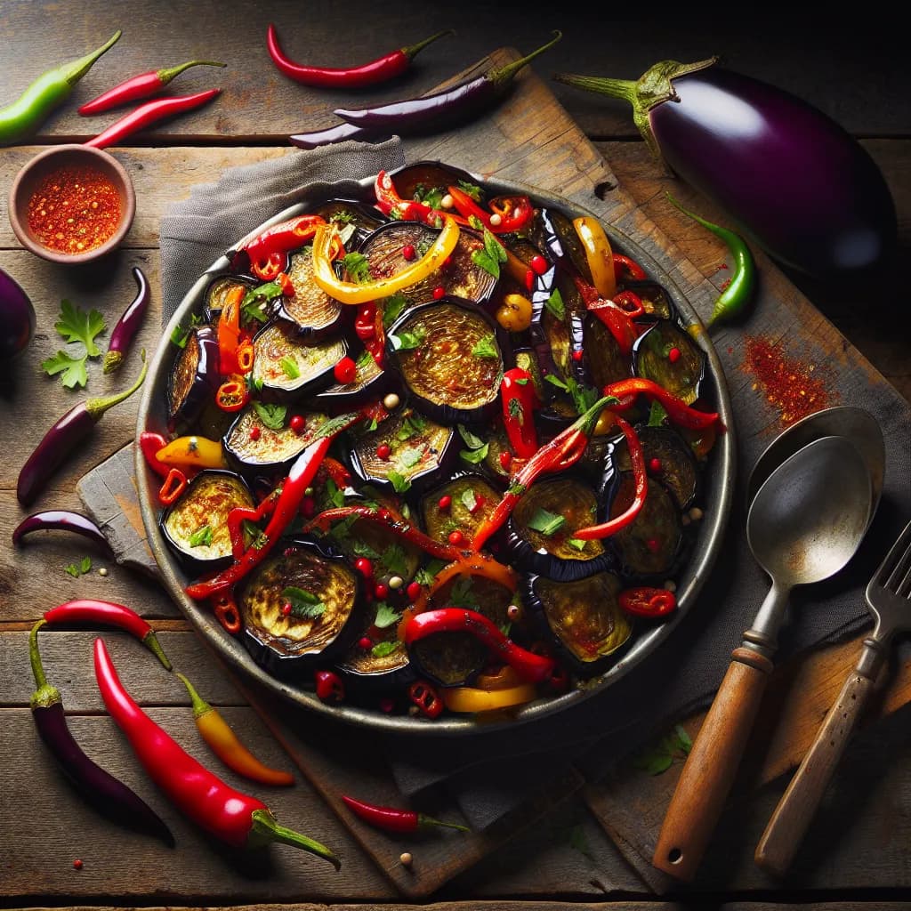 Spicy Eggplant Salad
