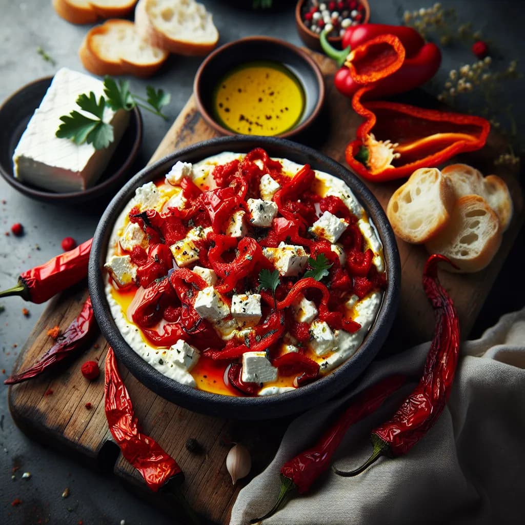 Spicy Feta and Roasted Red Pepper Dip