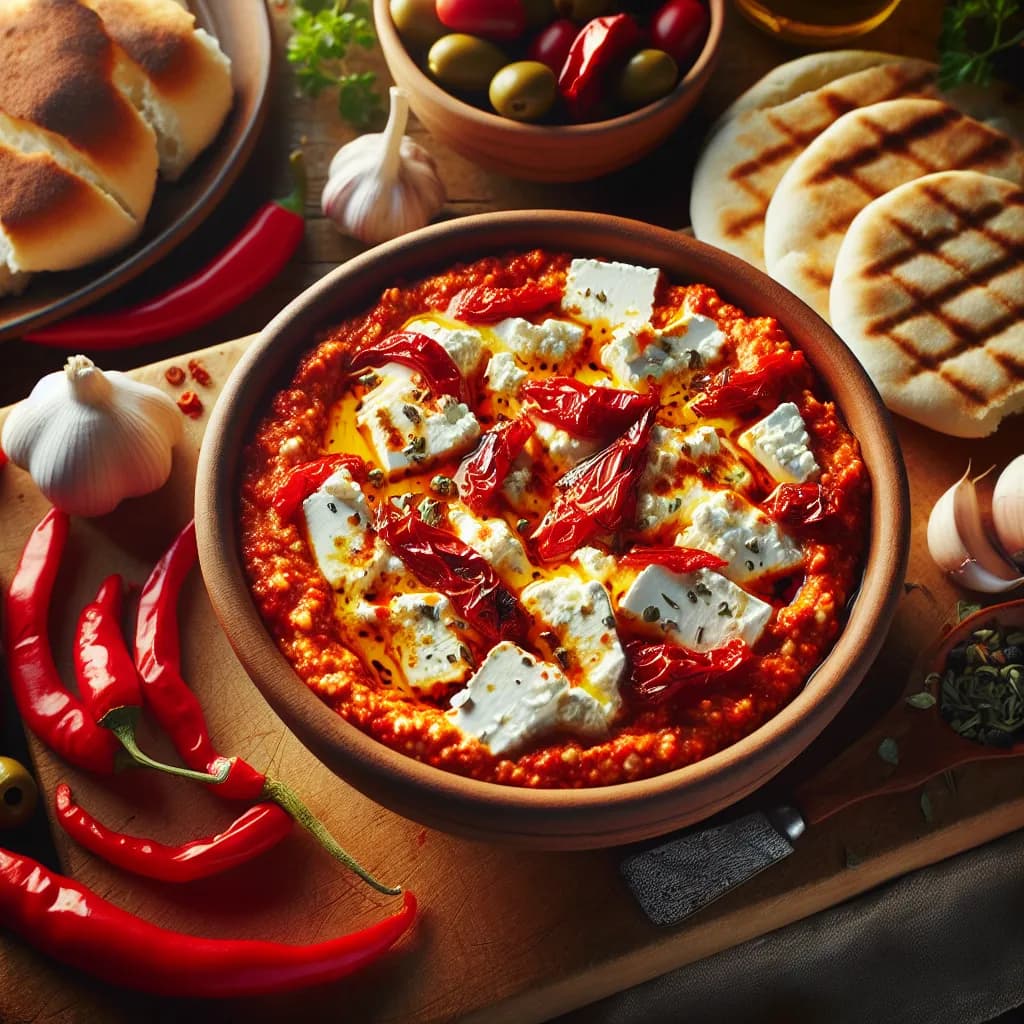 Spicy Feta and Roasted Red Pepper Dip