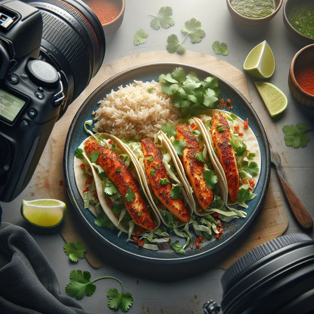 Spicy Fish Tacos with Cilantro Rice
