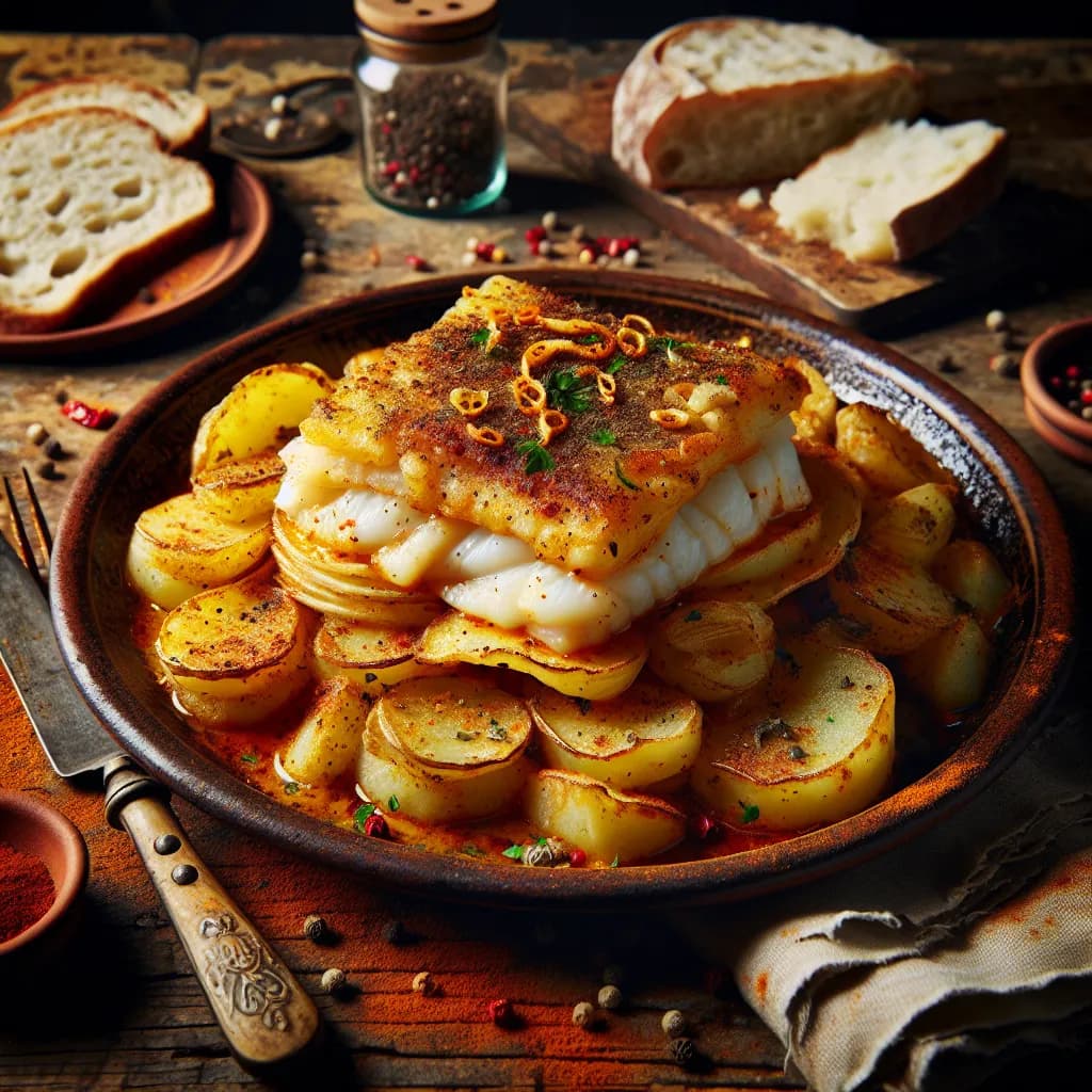 Spicy Fish and Potato Bake