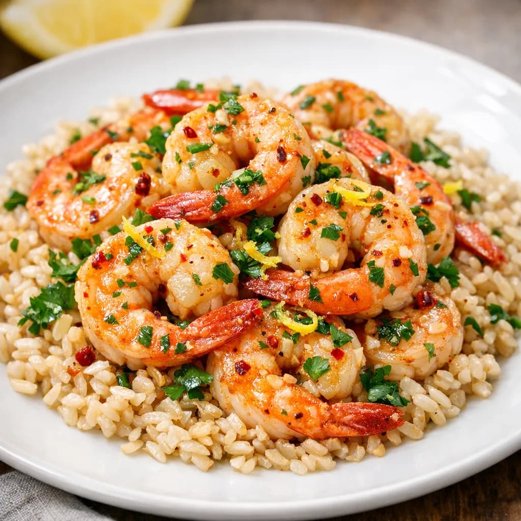 Spicy Garlic Shrimp Scampi