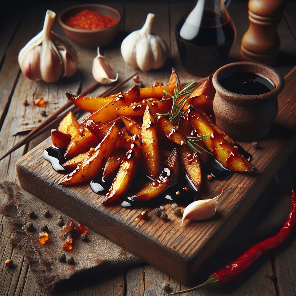 Spicy Garlic and Soy Sauce Potatoes