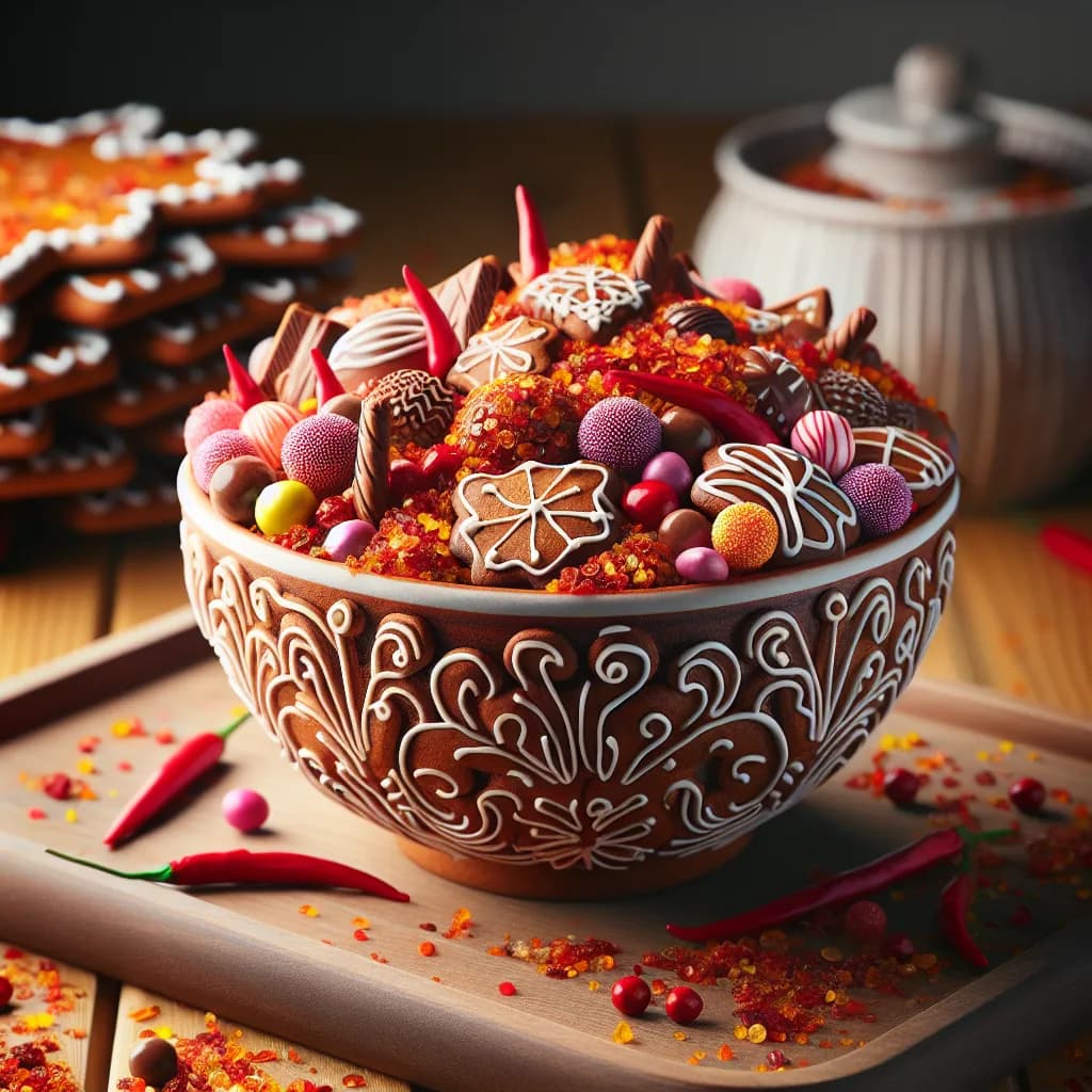 Spicy Gingerbread Candy Bowl