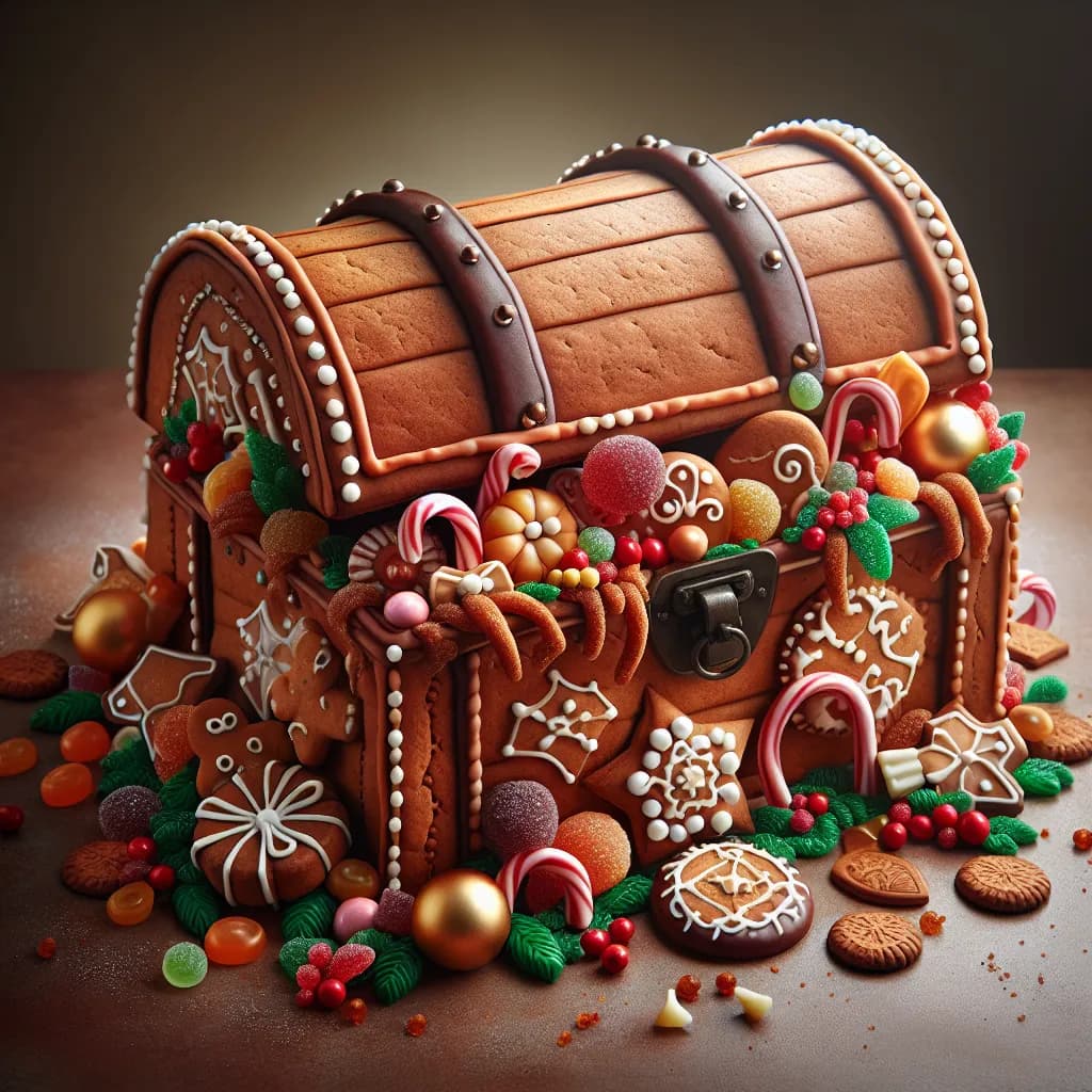 Spicy Gingerbread Treasure Chest