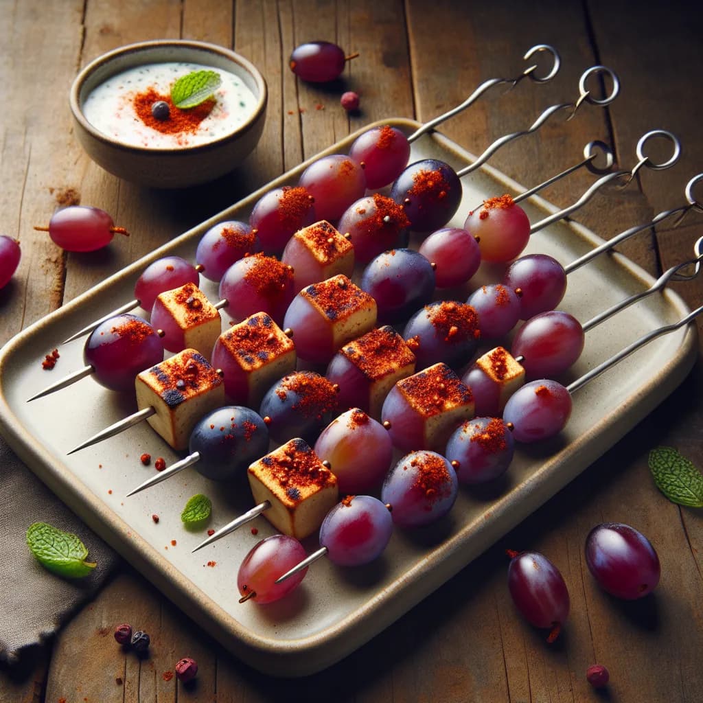 Spicy Gralaric Grape Skewers