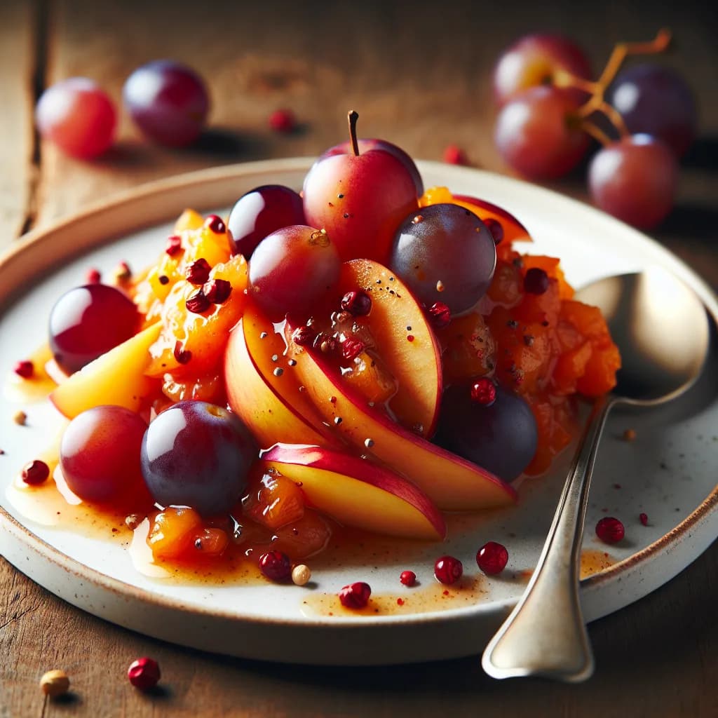 Spicy Grape Apple Chutney