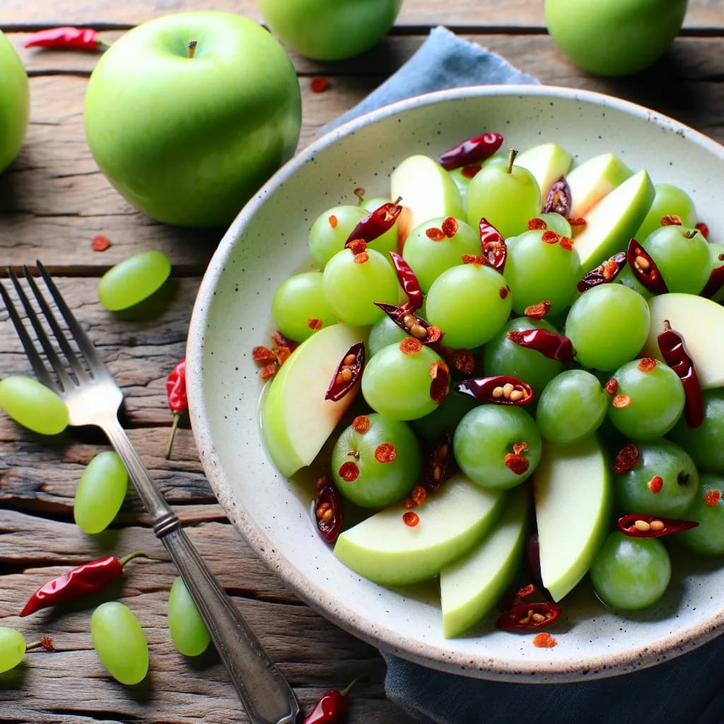 Spicy Grape and Apple Salad