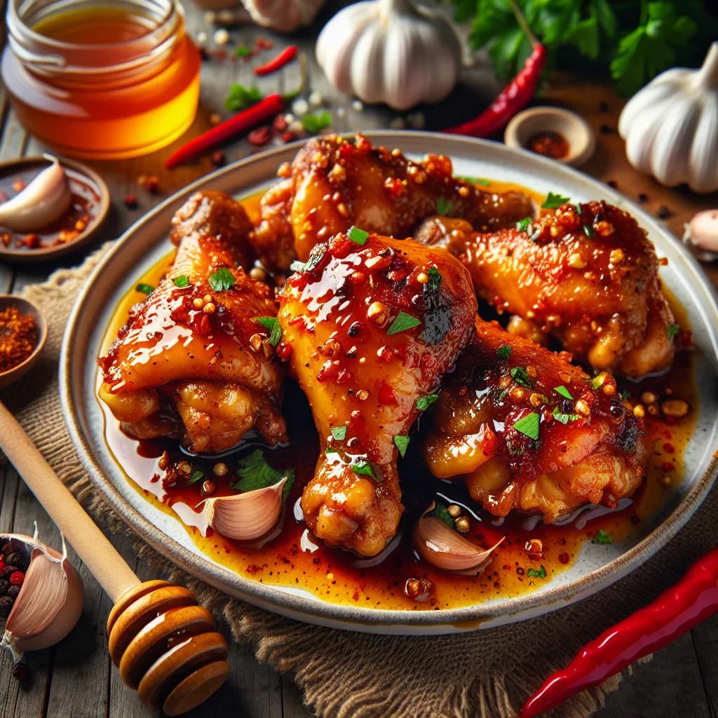 Spicy Honey Garlic Chicken Thighs