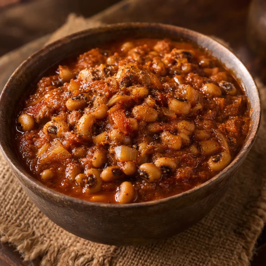 Spicy Indian-Style Garlic Cowpea Masala