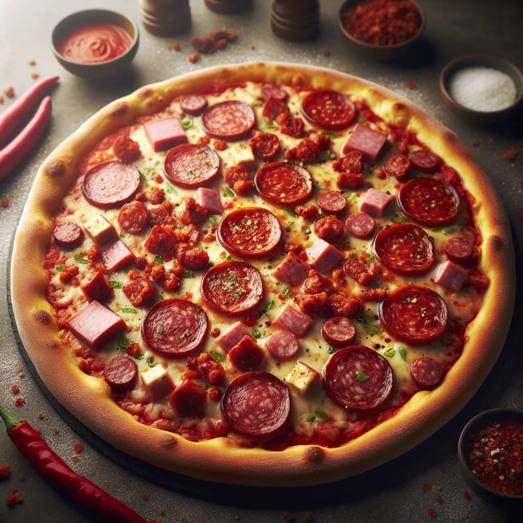 Spicy Italian Meat Lovers Pizza