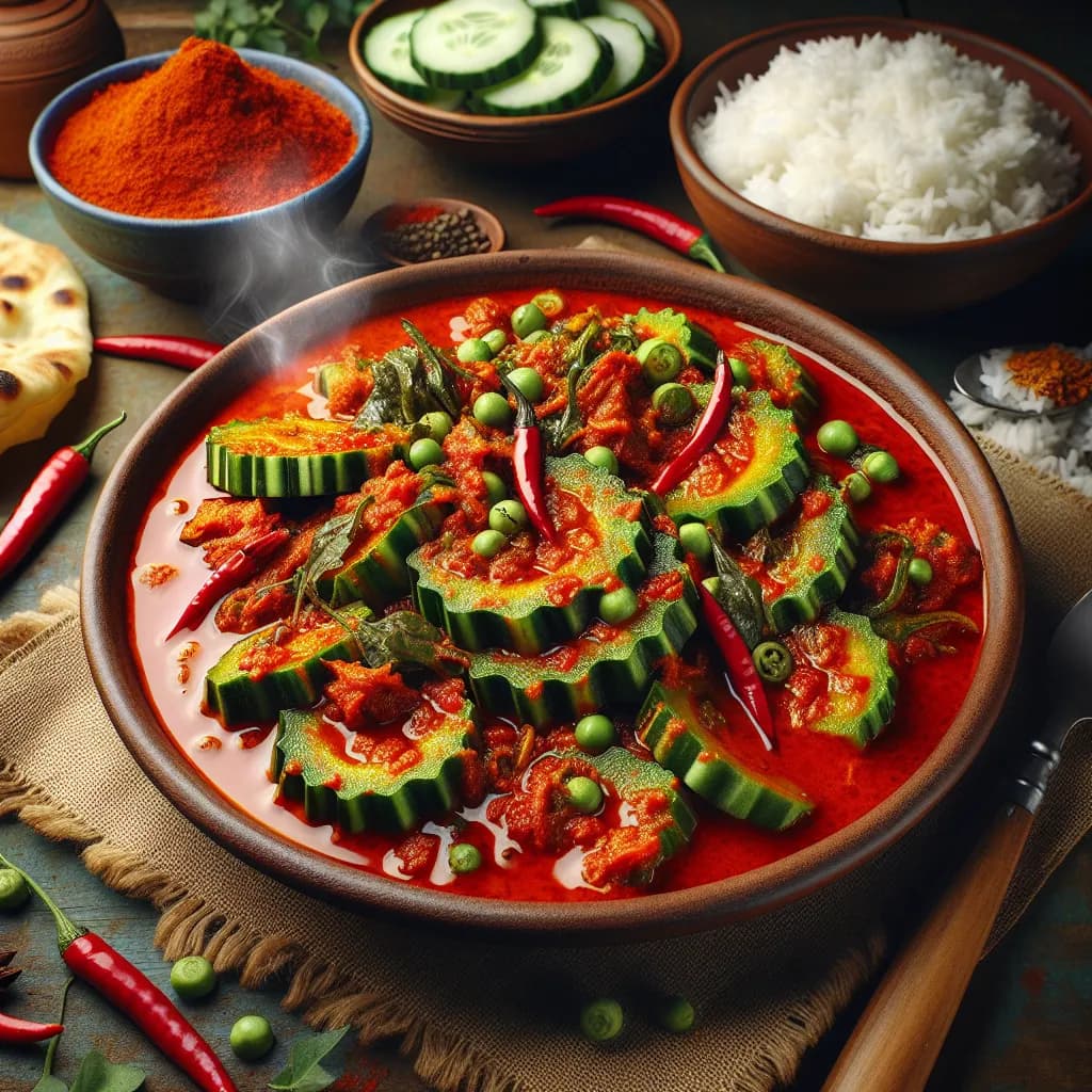 Spicy Ivy Gourd Curry
