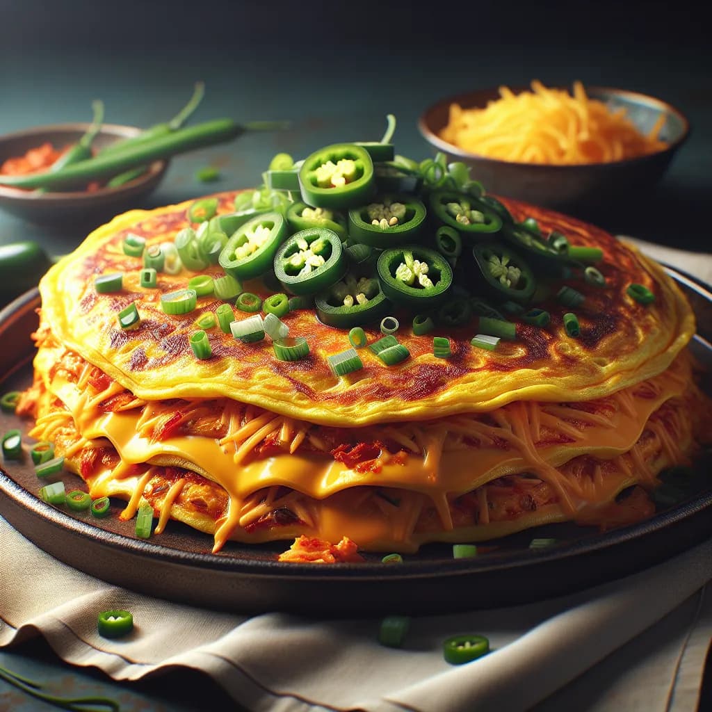 Spicy Kimchi Omelette