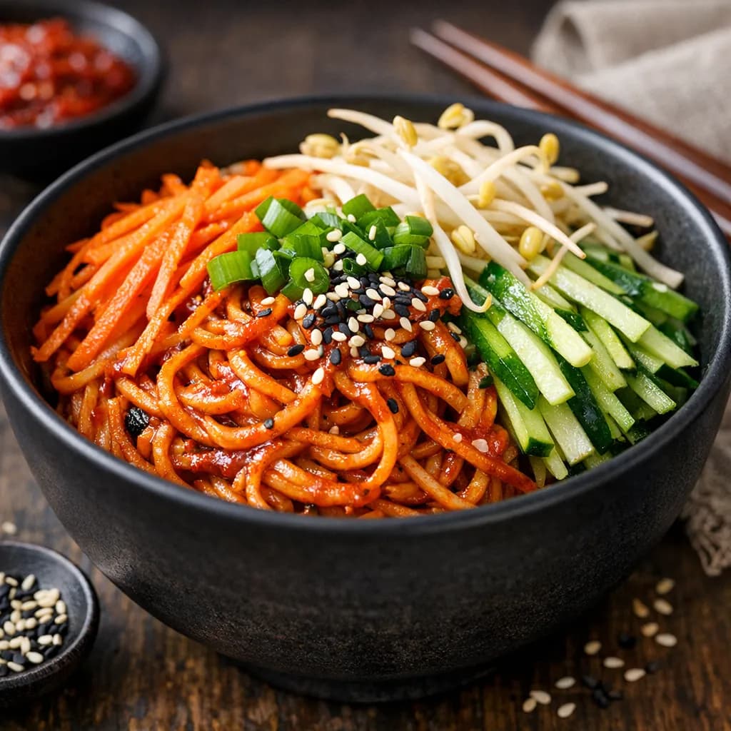 Spicy Korean Gochujang Noodle Bowl