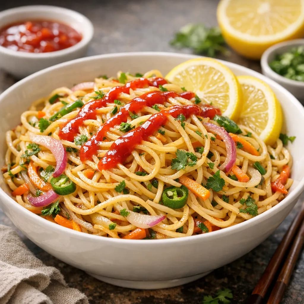 Spicy Lemon Coriander Noodles