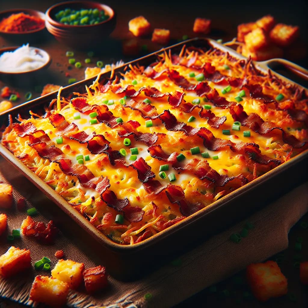 Spicy Loaded Hash Brown Casserole