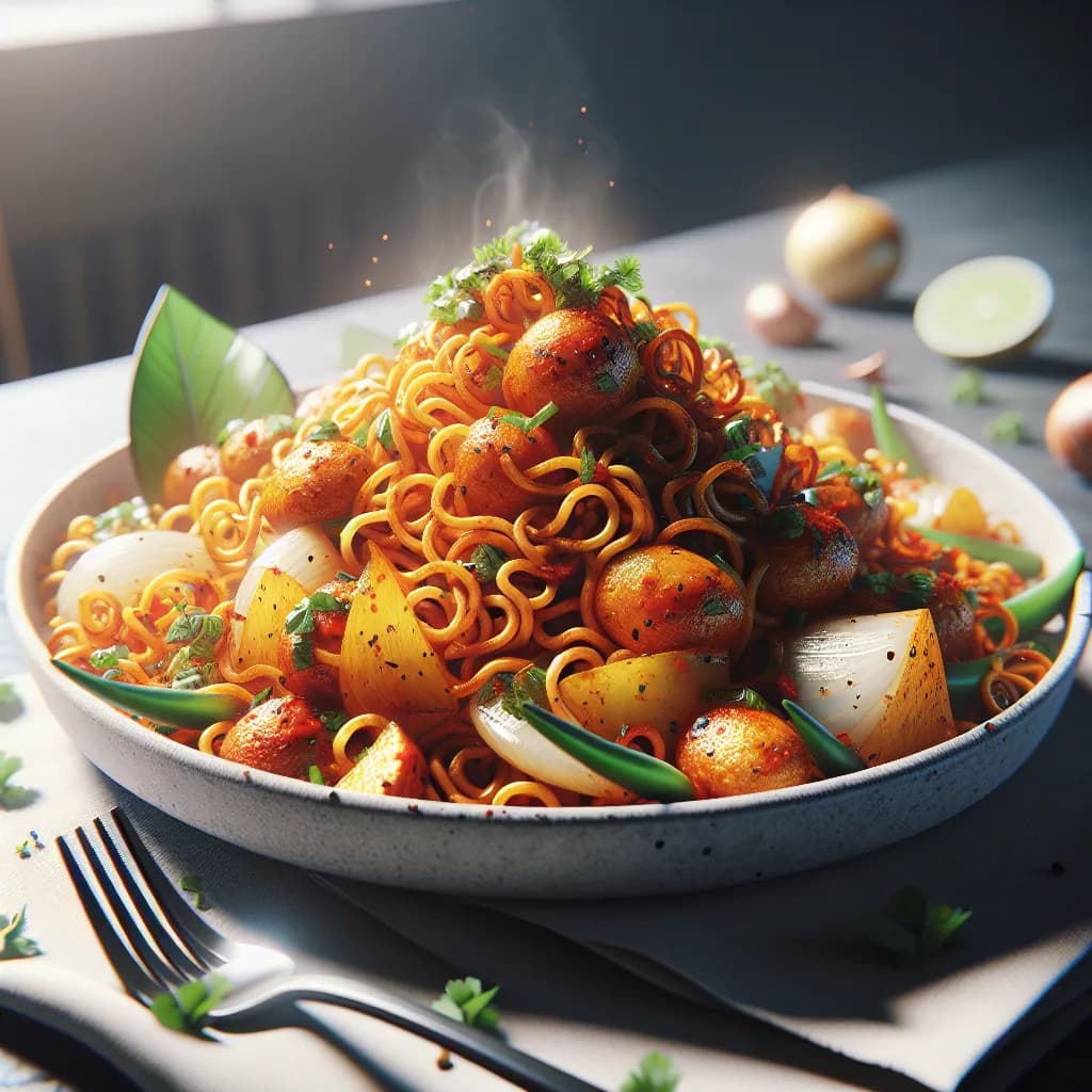 Spicy Maggi Stir-Fry