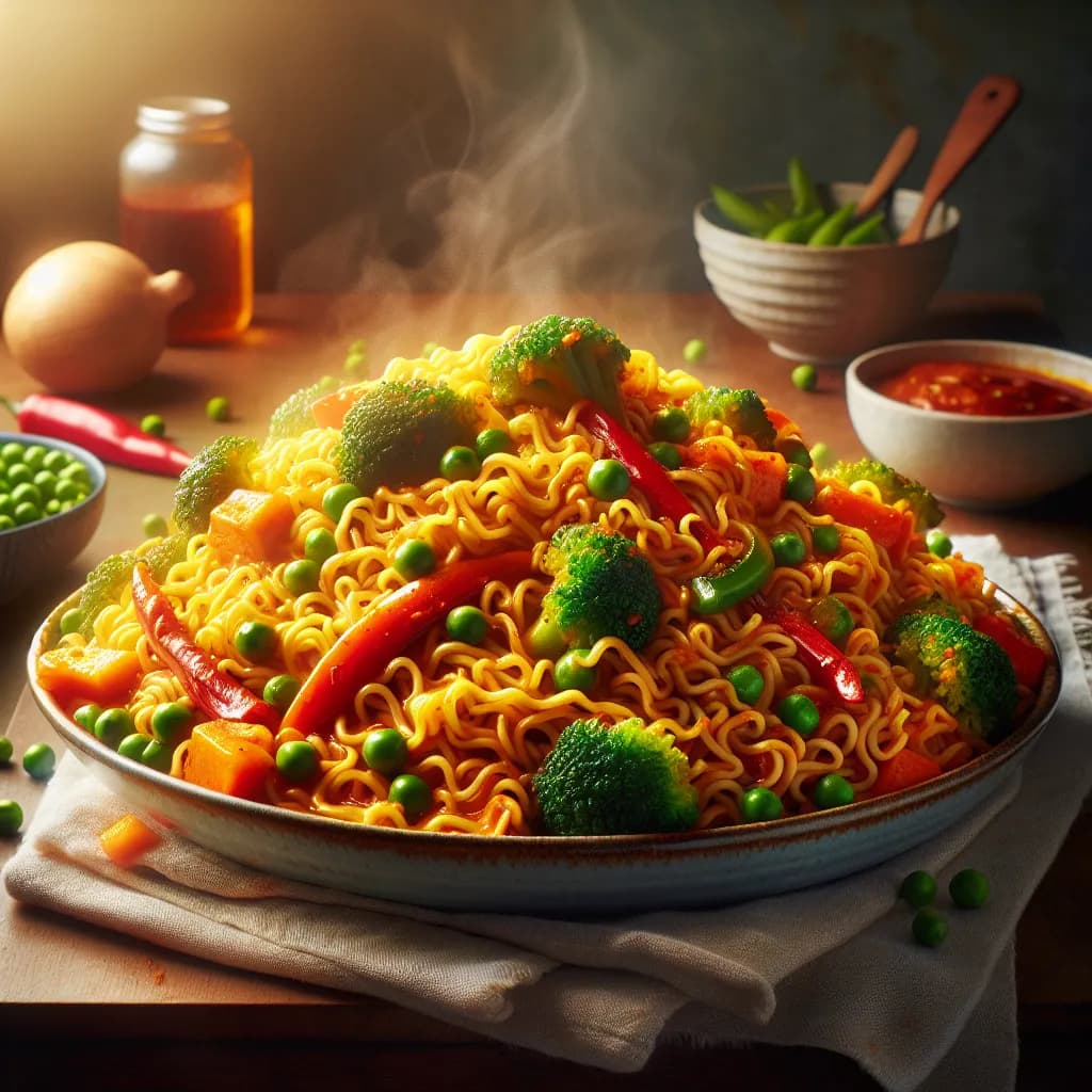 Spicy Maggi with Vegetables