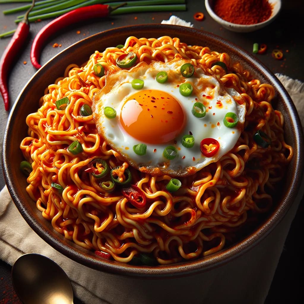 Spicy Maggie Noodles with Egg