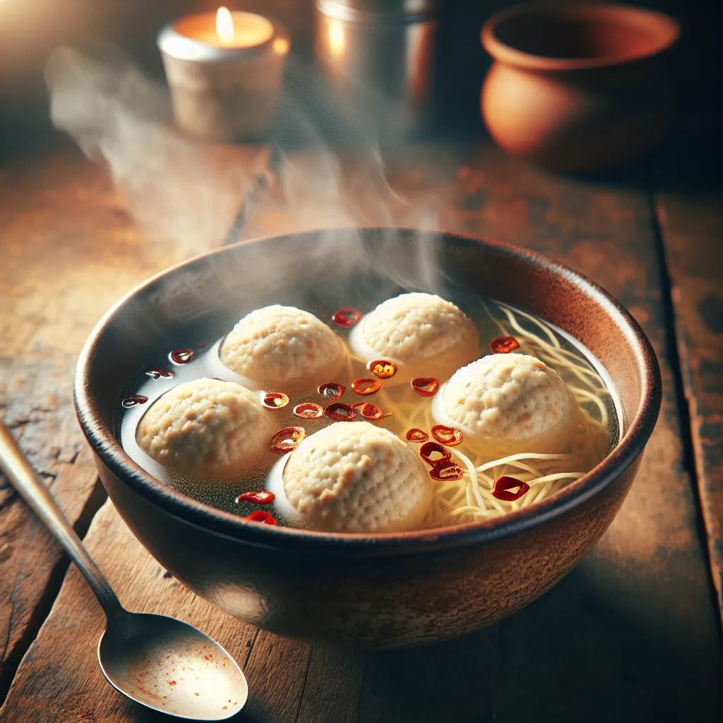 Spicy Matza Ball Soup