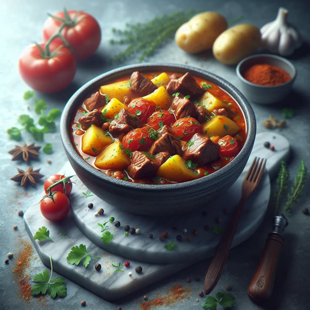 Spicy Meat and Potato Stew