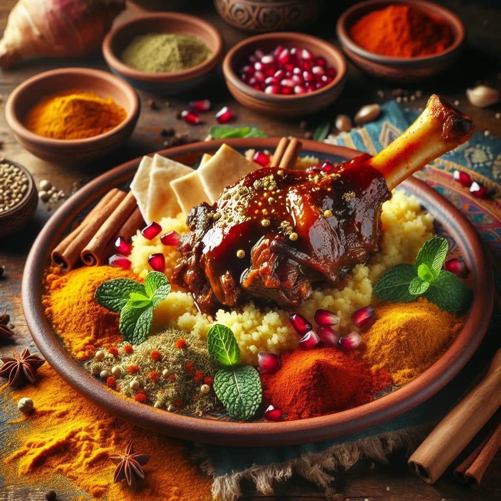 Spicy Moroccan Lamb Shank