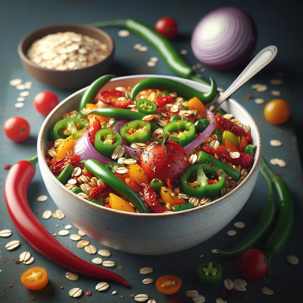 Spicy Oats and Veggie Stir-fry