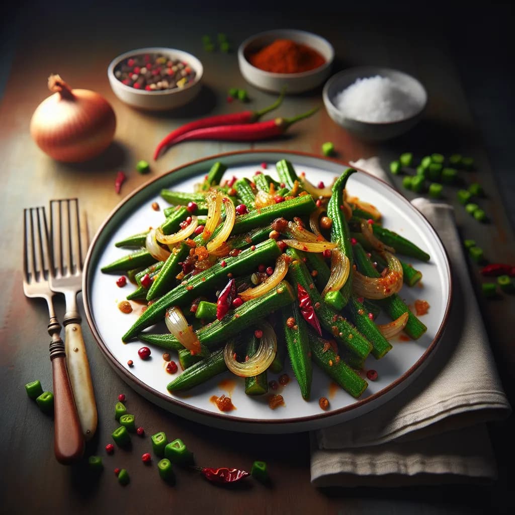 Spicy Okra Stir Fry
