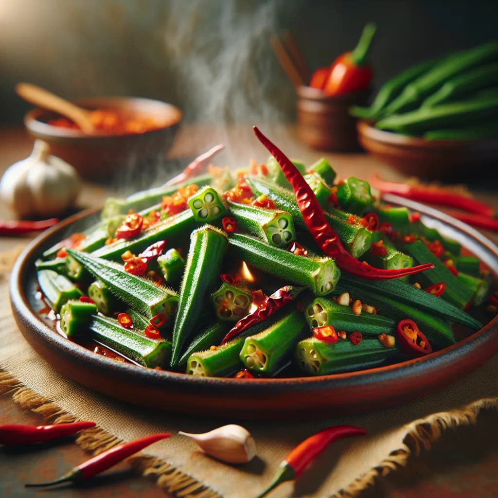 Spicy Okra Stir-Fry