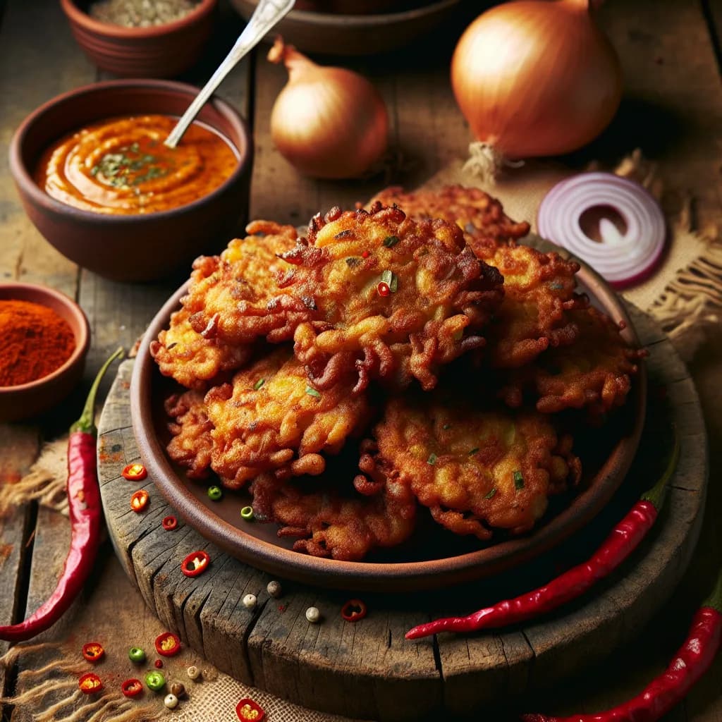 Spicy Onion Fritters