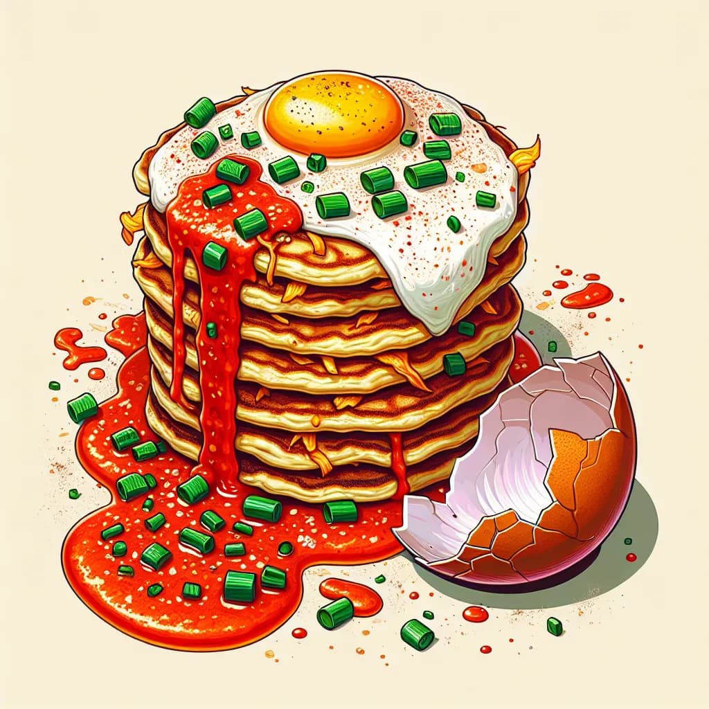 Spicy Onion and Egg Pancakes