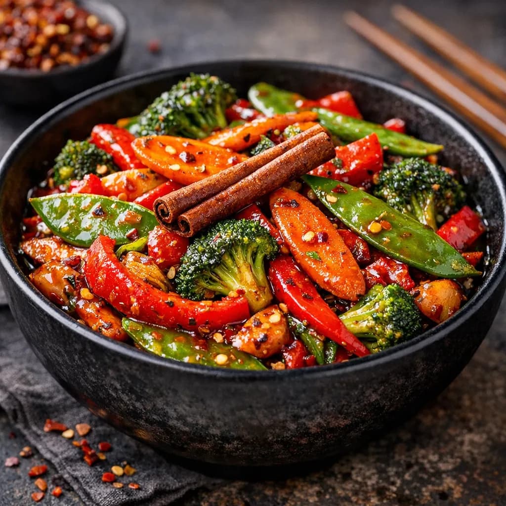 Spicy Oomommi Vegetable Stir Fry