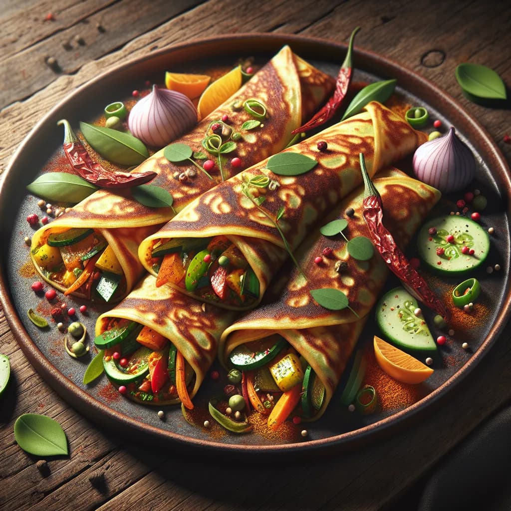 Spicy Pancake Wraps