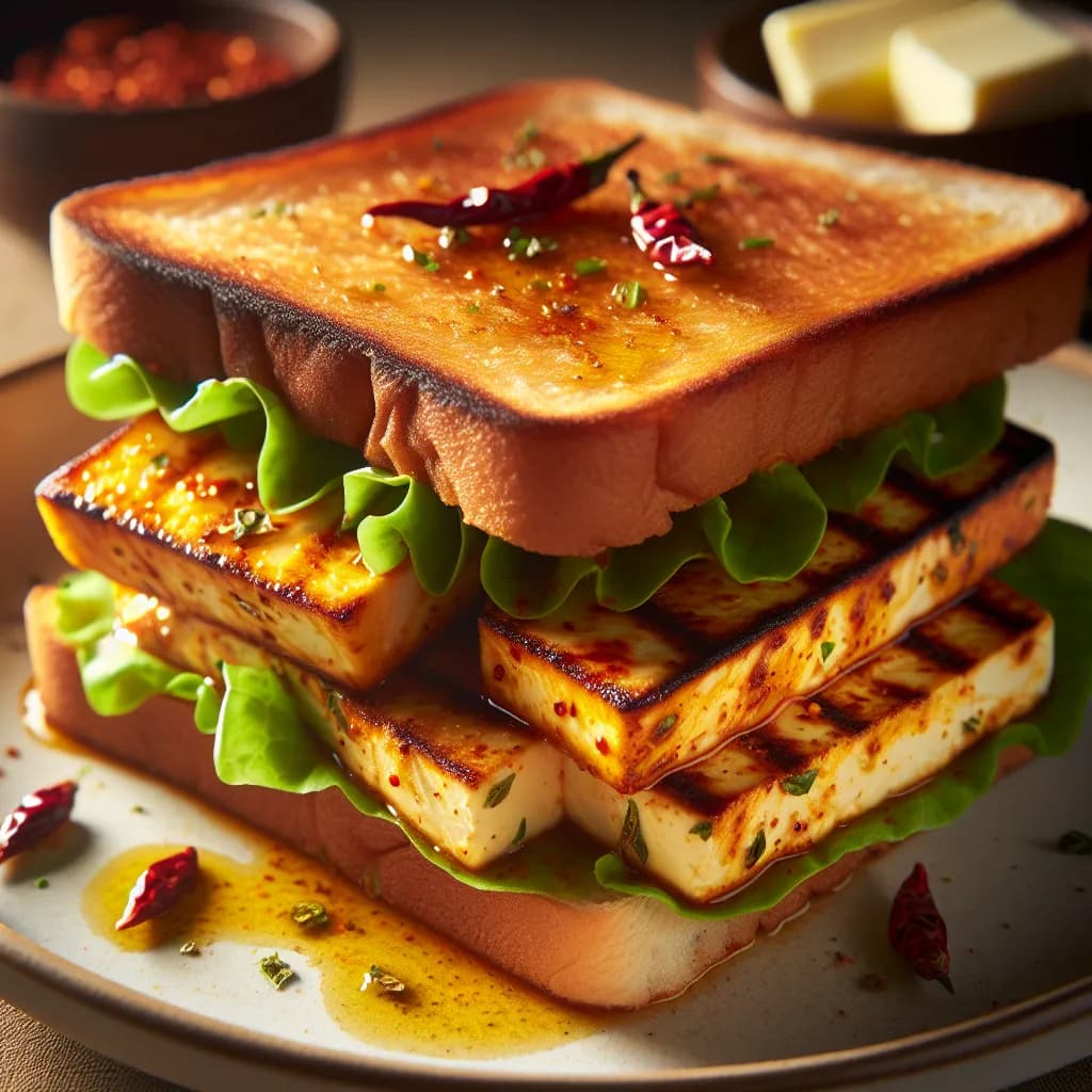 Spicy Paneer Butter Sandwich