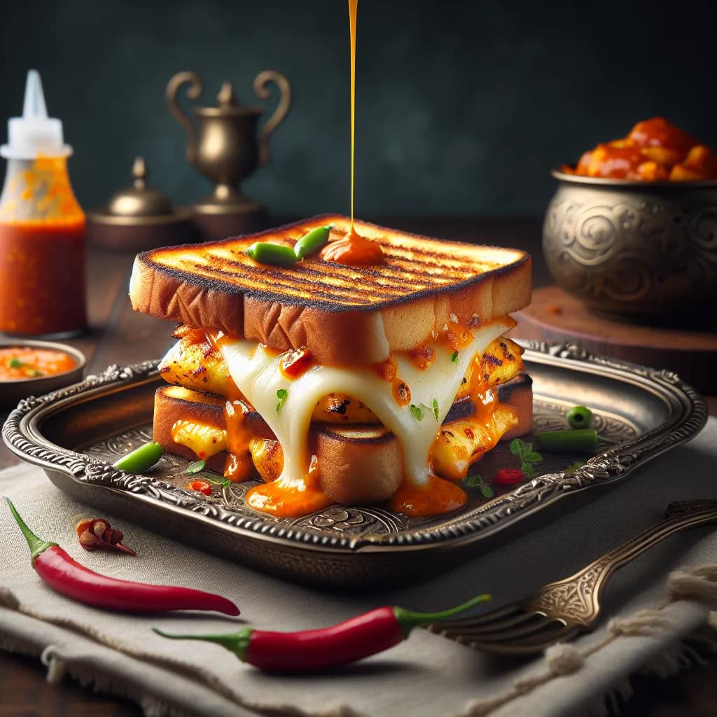Spicy Paneer Grilled Cheese