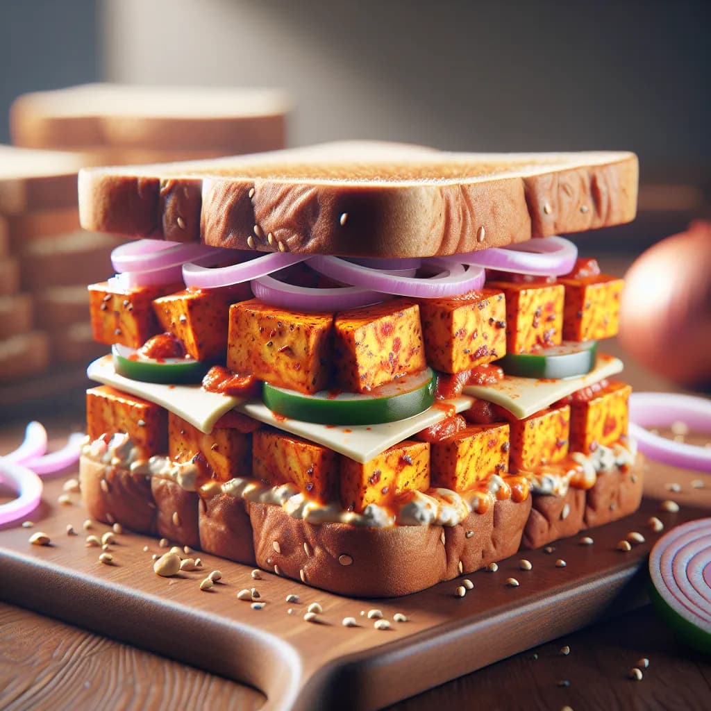 Spicy Paneer Sandwich