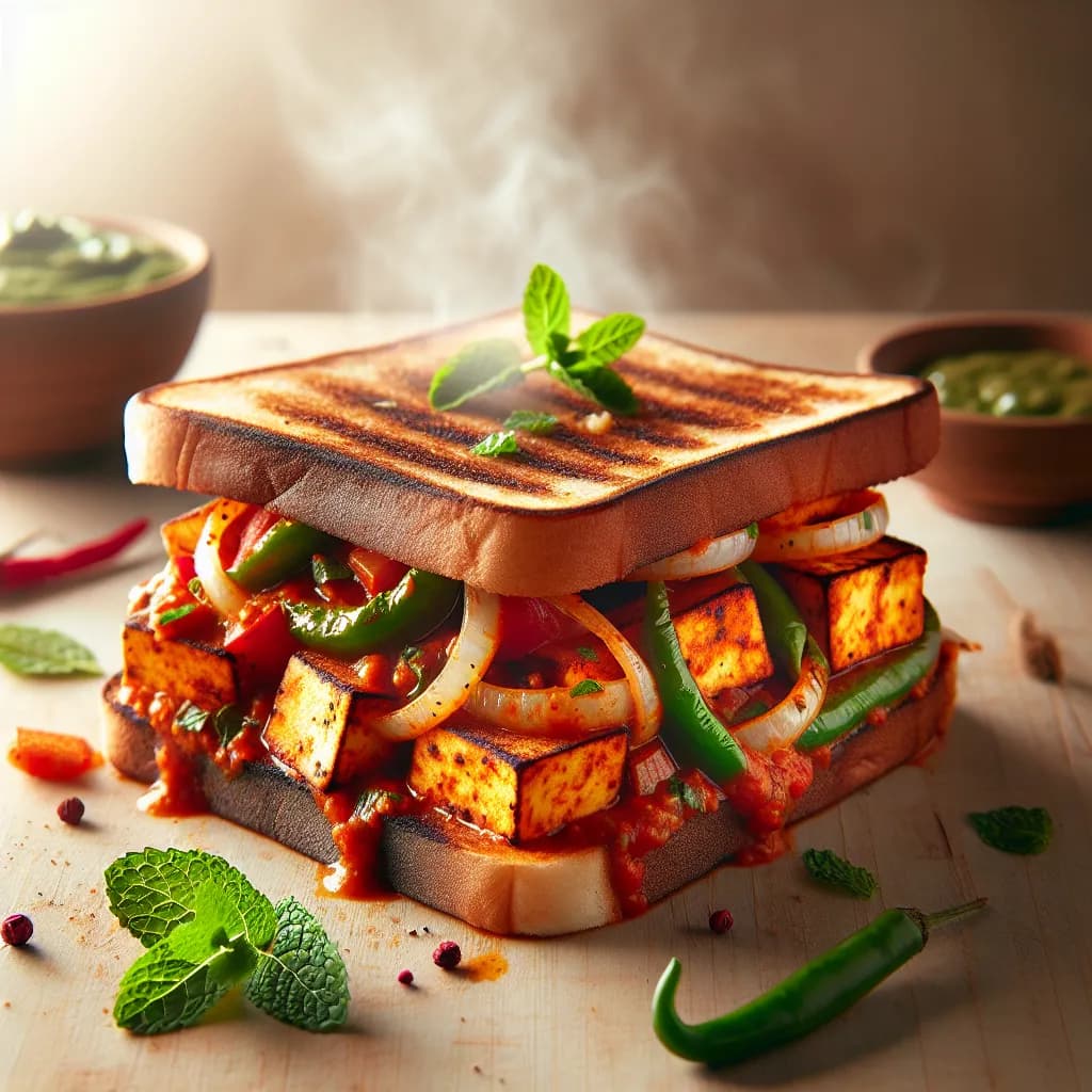 Spicy Paneer Sandwich