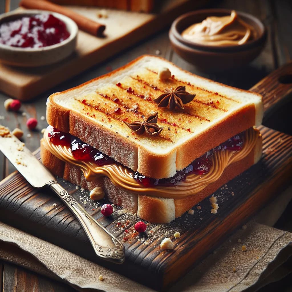 Spicy Peanut Butter and Jam Sandwich