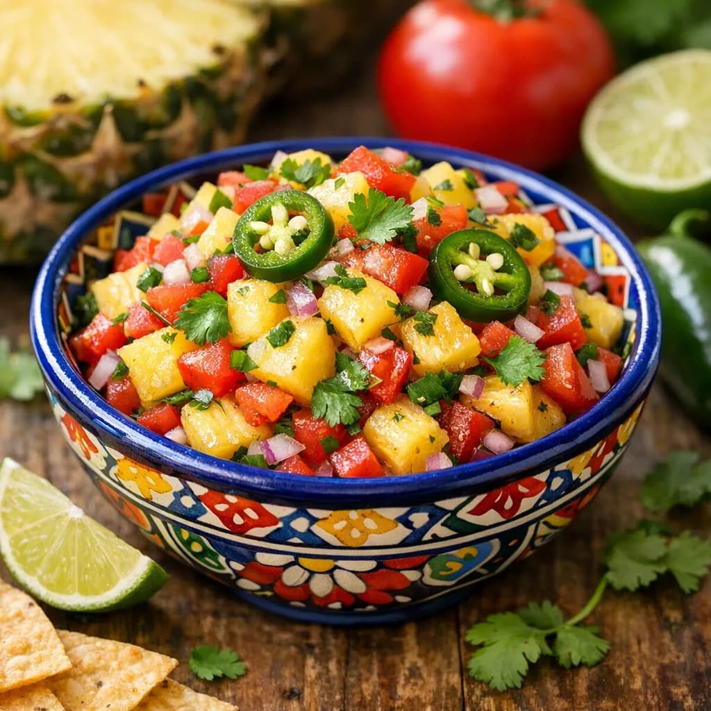 Spicy Pineapple Pico de Gallo