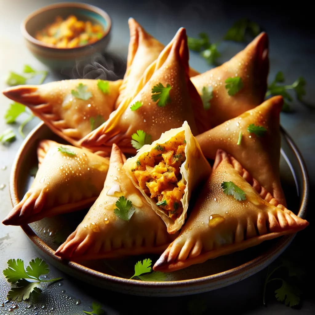 Spicy Potato and Cabbage Samosas