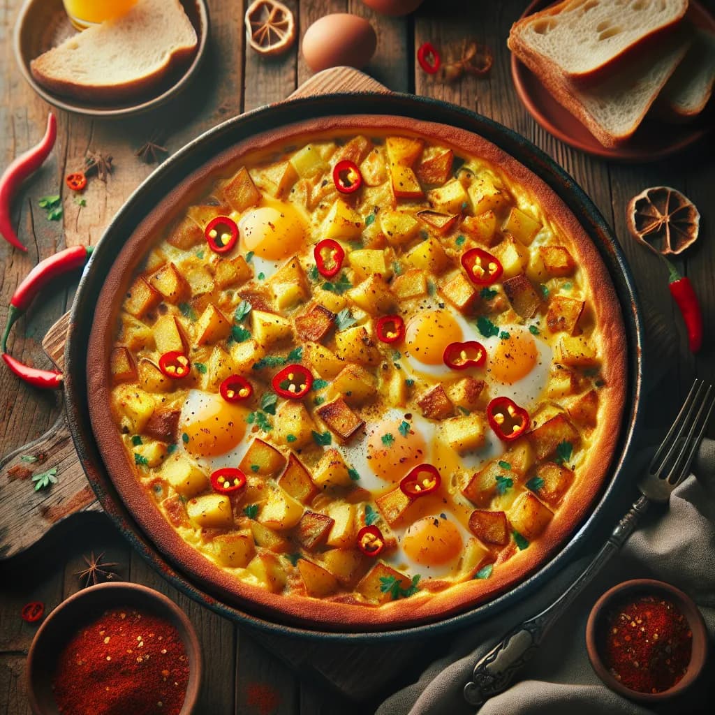 Spicy Potato and Egg Frittata