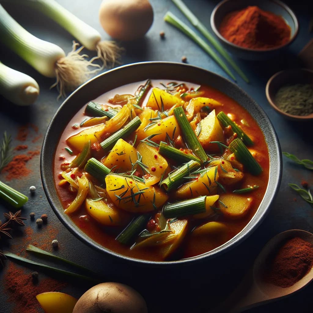 Spicy Potato and Leek Curry