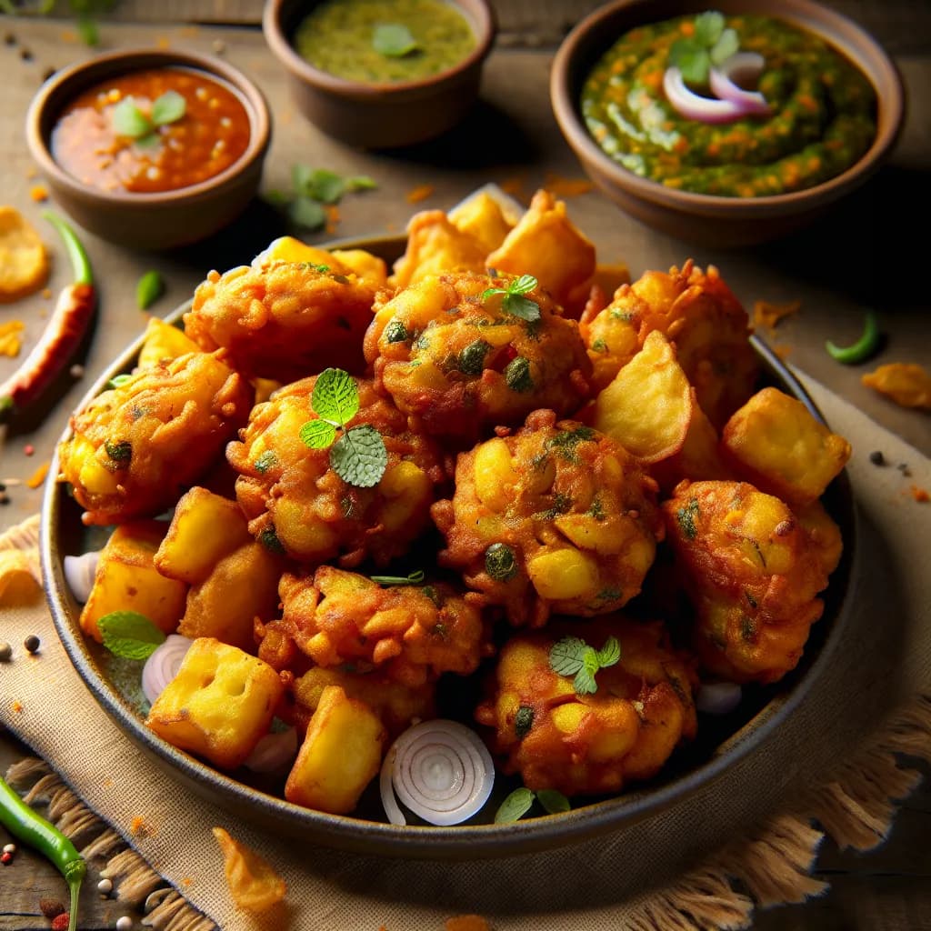 Spicy Potato and Onion Bhaji