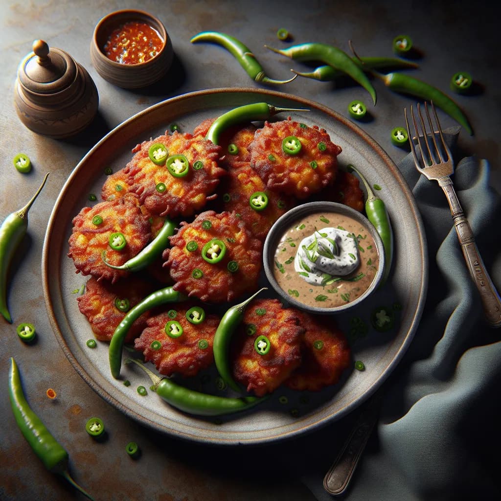 Spicy Potato and Onion Fritters